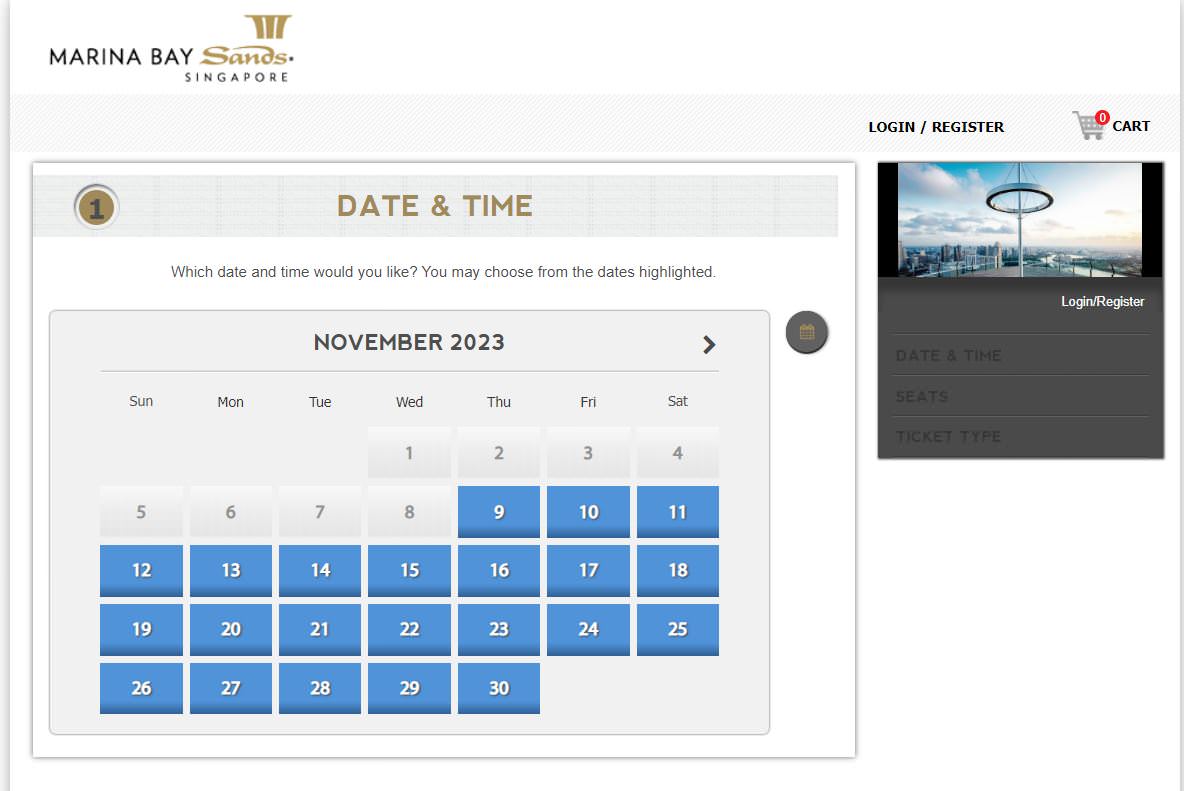 金沙酒店觀景台預約入場