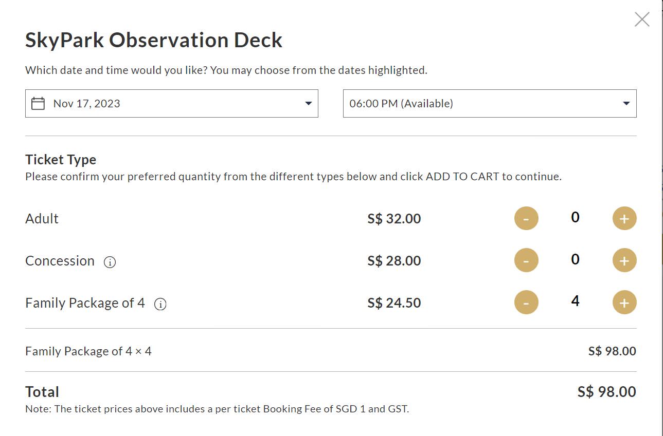 金沙酒店觀景台門票